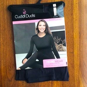SOLD - Cuddl Duds - MicroWear black leggings - NWT - Small